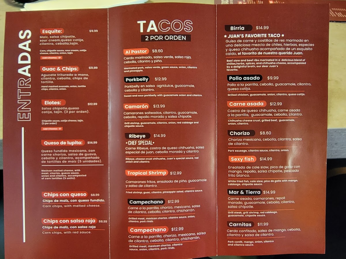 Sr de los Tacos Pembroke Pines Menu - Image 3