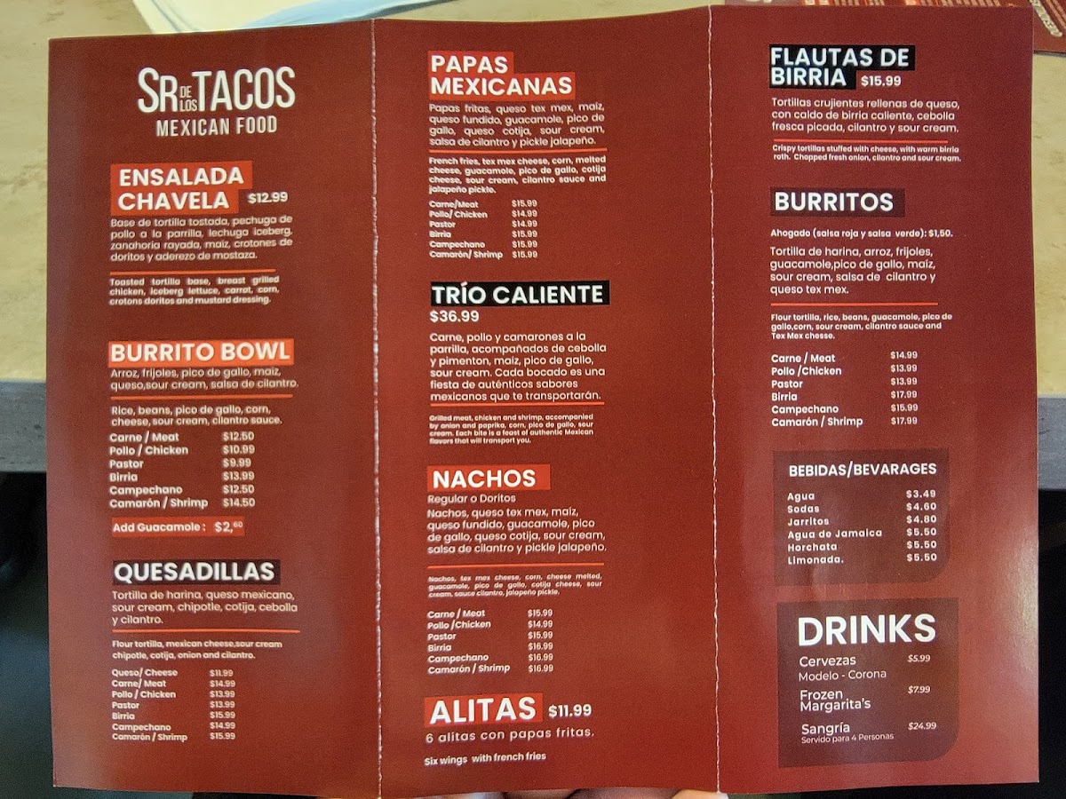 Sr de los Tacos Pembroke Pines Menu - Image 6